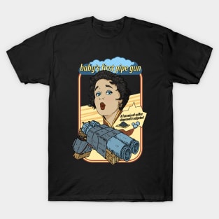 baby's first pipe gun. vintage poster. T-Shirt